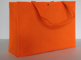 Tragetaschen aus Filz, Filztaschen in Farbe orange